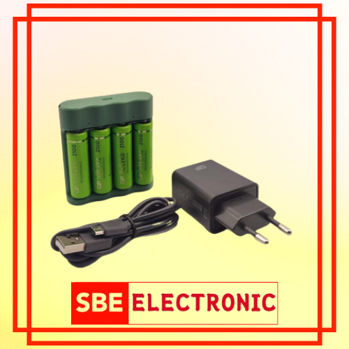 GP B421 EVERYDAY CHARGER USB RECYKO RECHARGEABLE 4 X AA 2100 MAh Lazada