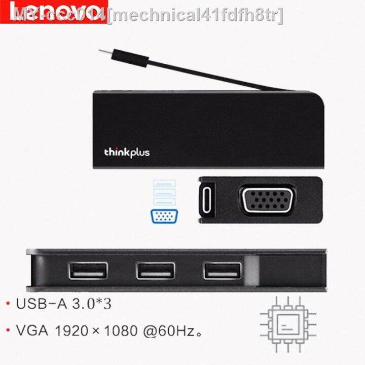 Original Lenovo Usb C In Hub And Vga Adapter Three Usb Ports