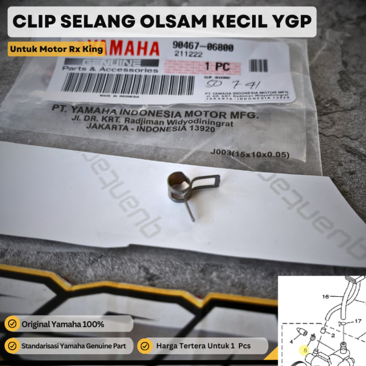 Klip Clip Selang Oli Samping Kecil Rx King Rxking Original