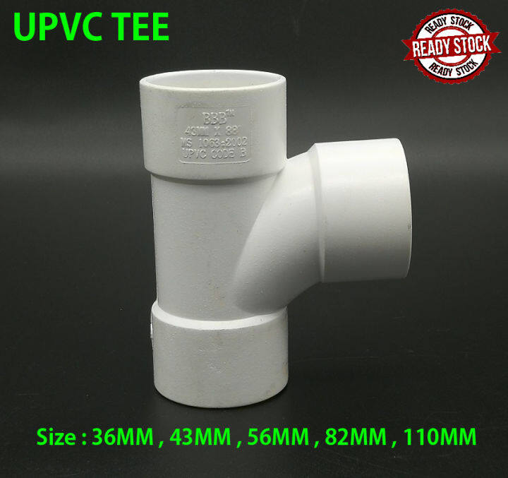 Upvc Pipe Fitting Brand Bbb Bina Tee White Putih Best Quality Size