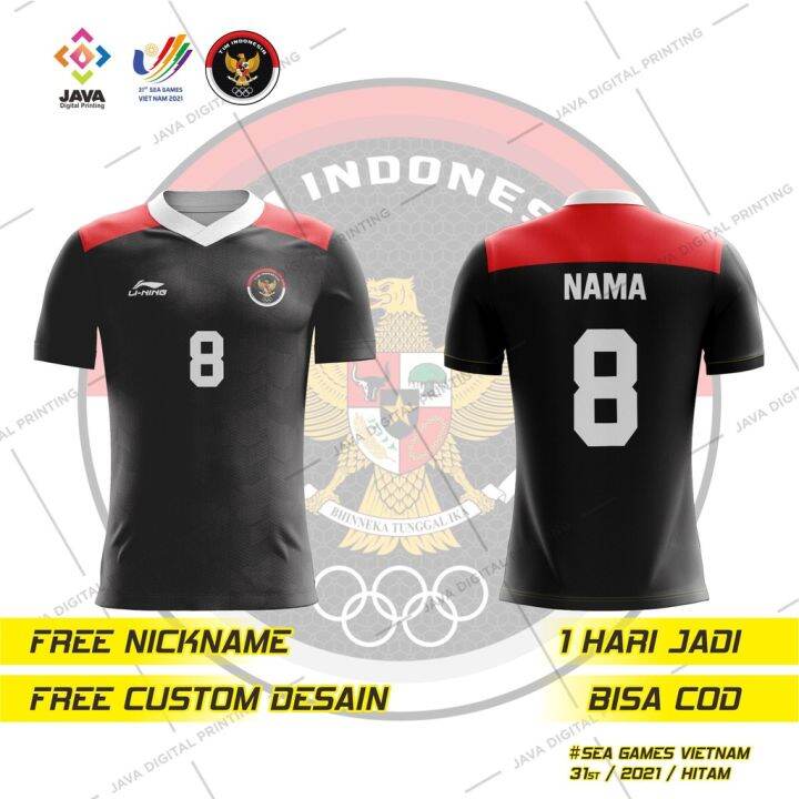 Jersey Baju Kaos Timnas Indonesia Sea Games Vietnam Lining Free