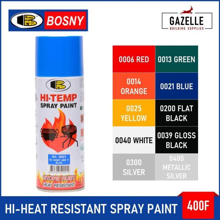 Bosny Hi Temp High Heat High Temperature Resistant Spray Paint F