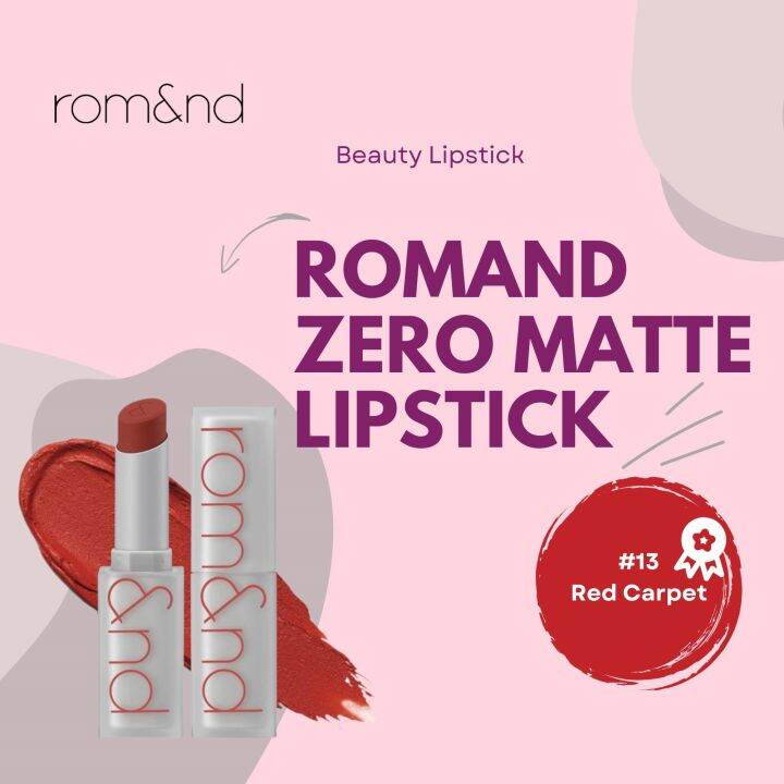 Romand Zero Matte Lipstick Shell Beach Nude Collection Son thỏi lì