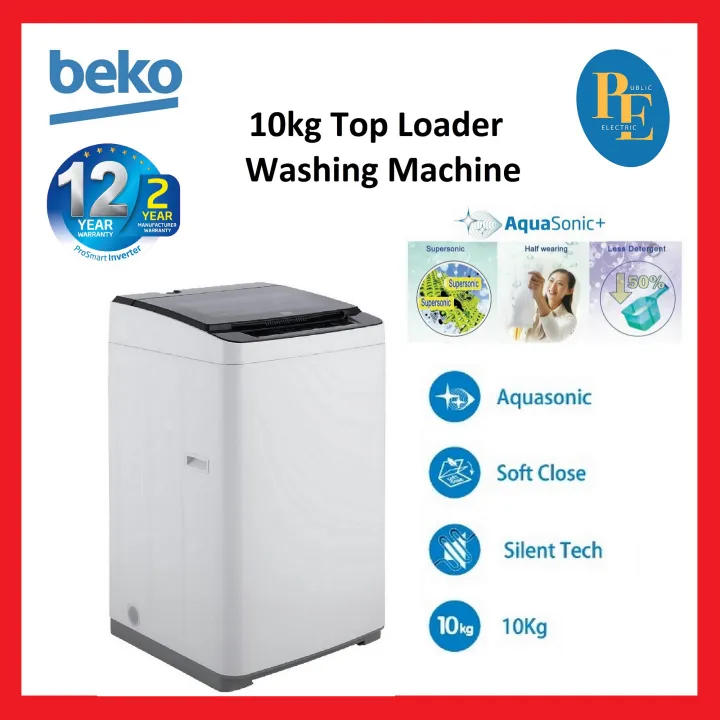 Beko 10 0kg Aquasonic Fully Auto Washing Machine BTU1008W Lazada