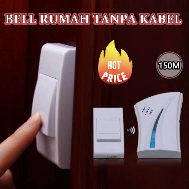 Door Bell Rumah Pintu Kantor Wireless Alat Bel Tanpa Kabel Set