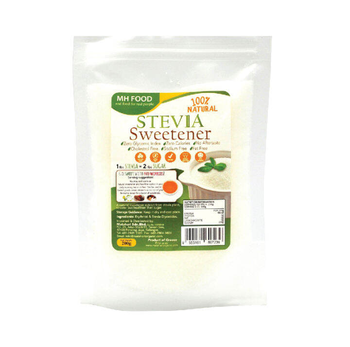 MH Food 100 Natural Stevia Sweetener 200g Lazada