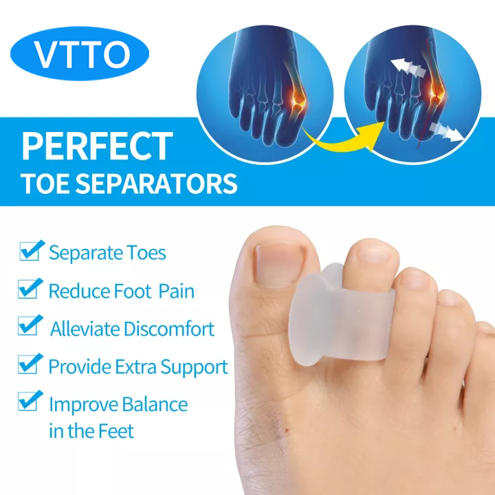 VTTO 1Pair Soft Silicone Gel Toe Bunion Orthopedic Corrector Pedicure