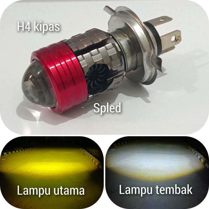 Lampu Utama Led IBRIGHT Laser Kipas H4 Projector Premium Super Terang