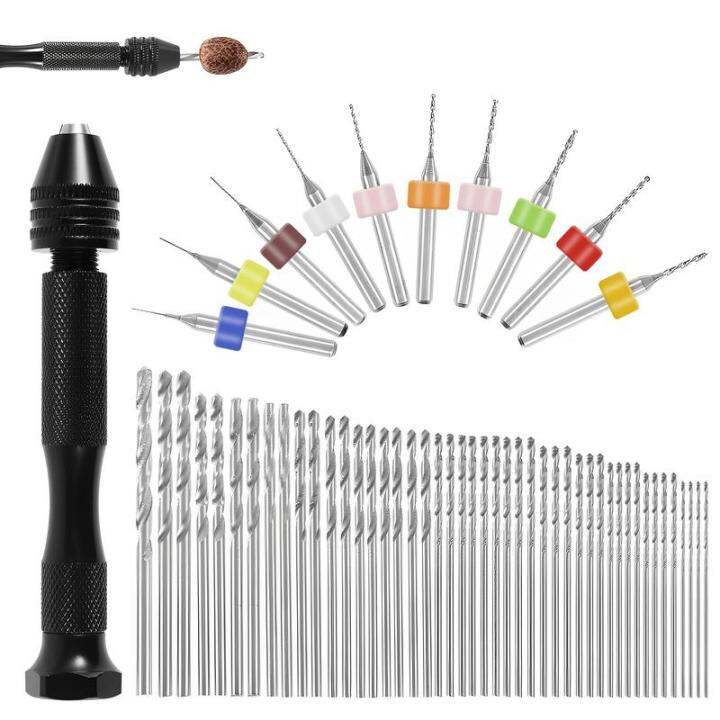 Pcs Hand Drill Bits Set Include Pin Vise Hand Drill Micro Twist Drill