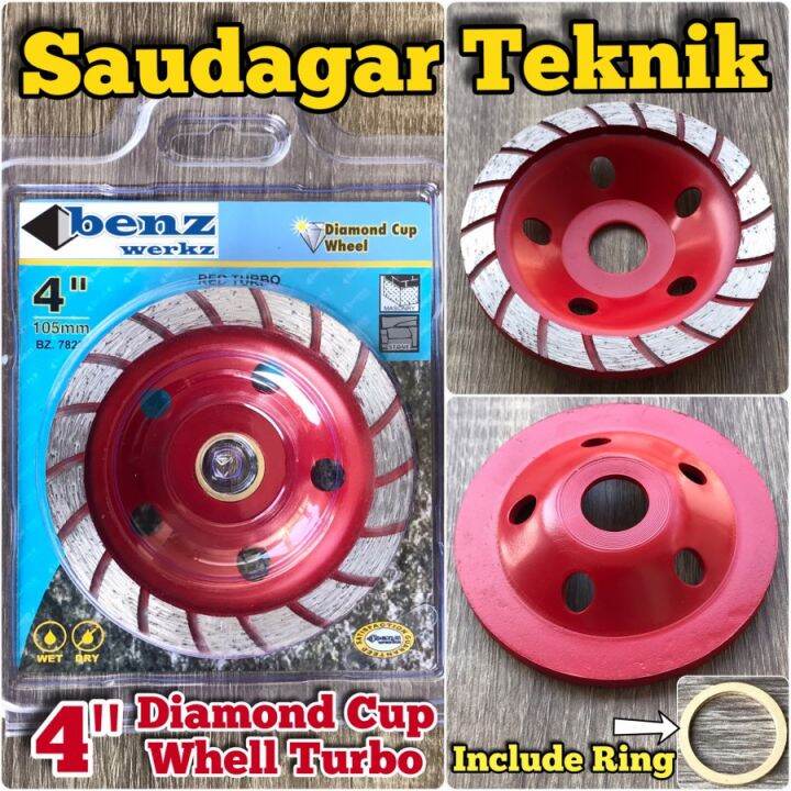 Mata Gerinda Poles Beton 4 Inch Diamond Cup Whell Turbo 4 Lazada