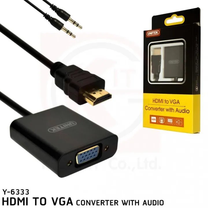 Unitek HDMI To VGA Audio With Optional Power Port Y 6333 Lazada Co Th