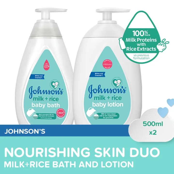 Johnson S Milk Rice Bath Ml Lotion Ml Lazada Ph