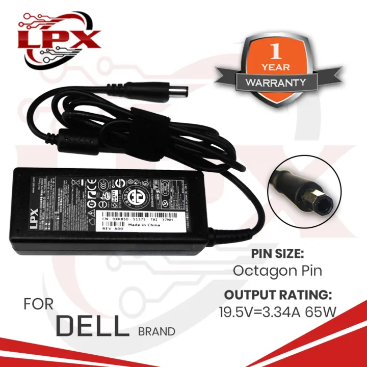 Laptop Notebook Charger Adapter Compatible For Dell 19 5v 3 34a 65w