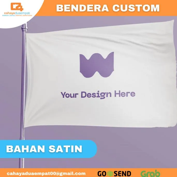 TERMURAH Cetak Bendera Custom Murah Bendera Satin BENDERA SEMAPUR