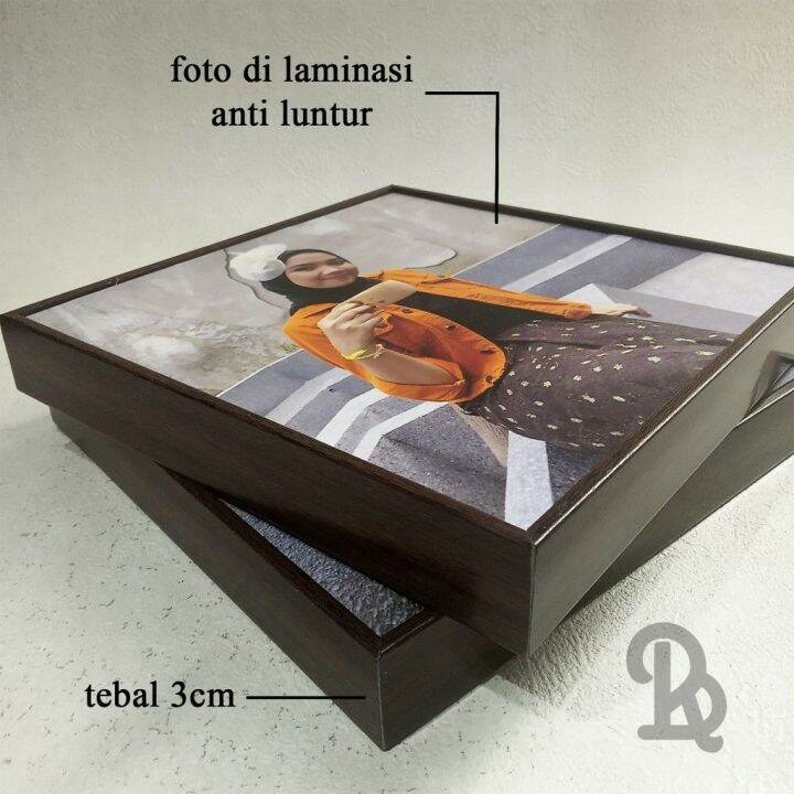 BISA COD CETAK FOTO PLUS BINGKAI 3D FRAMEBOX 10RS 21x30 Cm Wall