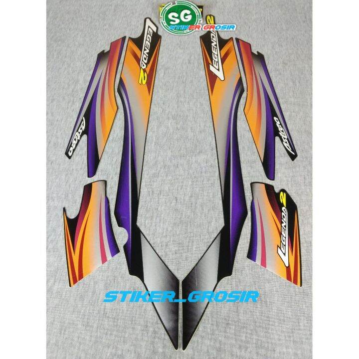 Striping Sticker Lis Les Body Motor Astrea Legenda Tahun Warna