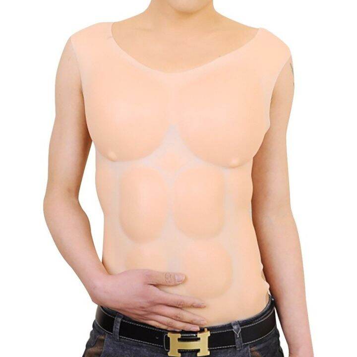 Realistic Silicone Fake Chest Muscles Muscles Bust Muscle Suit Easy To