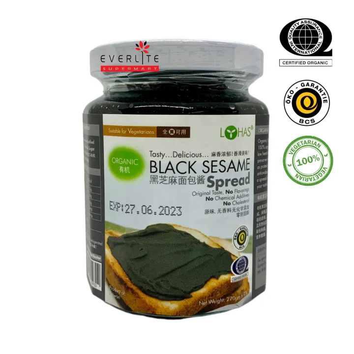 Lohas Organic Black Sesame Spread Jam Bijian Hitam