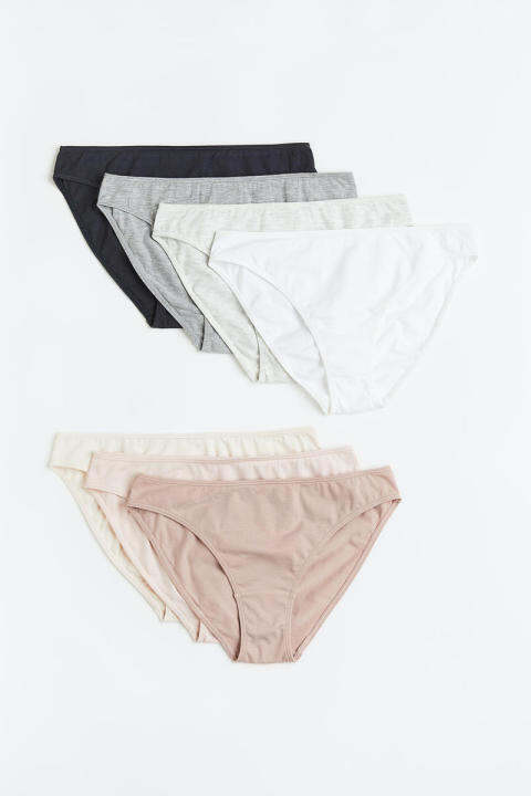 H M Pack Cotton Bikini Briefs Pink Dusty Light Lazada Ph