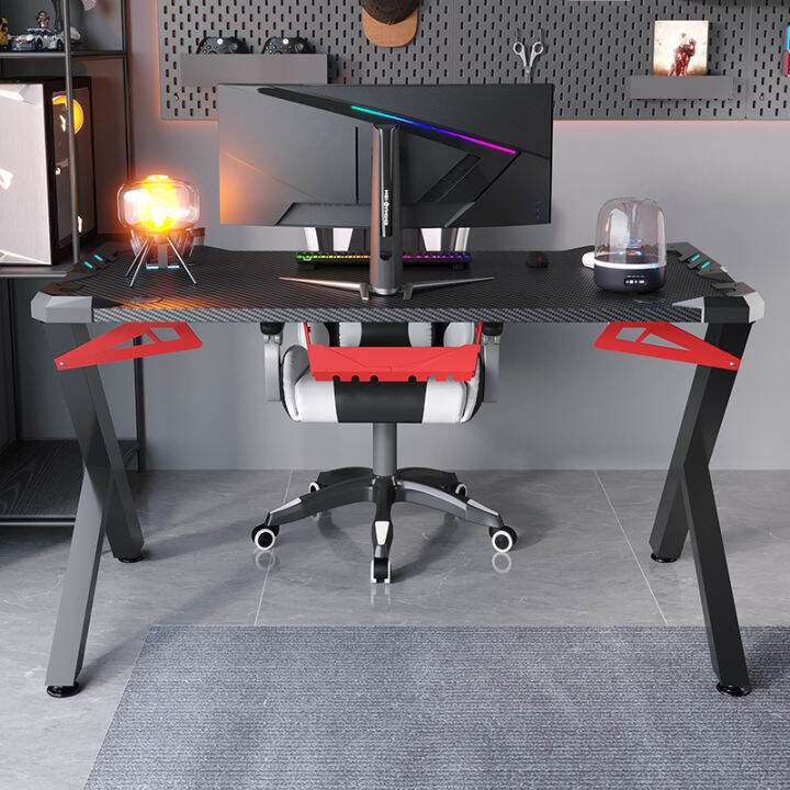 Carbon Fiber Luxury Esports Table And Chair Combination Home Bedroom