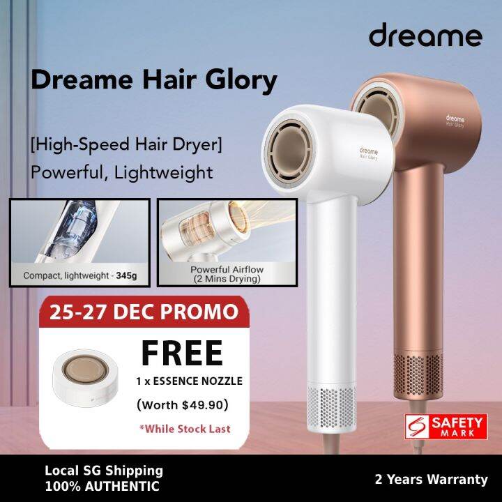 SG STOCK Dreame Hair Glory Hair Dryer High Speed 2 Mins Fast Drying