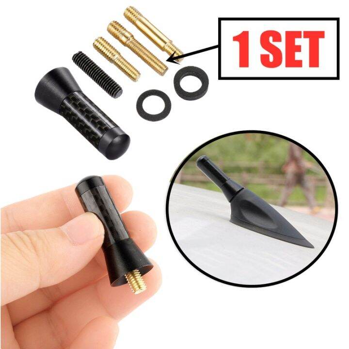 Universal Black Car Roof Antenna Carbon Fiber Short And Long Auto Roof