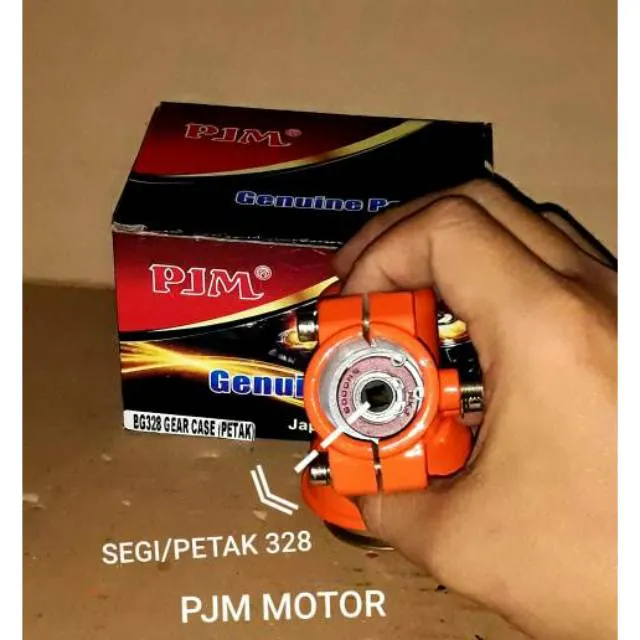 PJM Oren Petak Gear Case Kepala Pisau Mesin Potong Rumput Model Segi