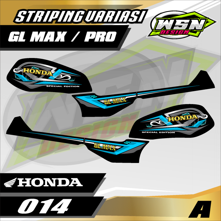 BISA COD Sticker Striping GL PRO MAX 014 Stiker Variasi List Motor