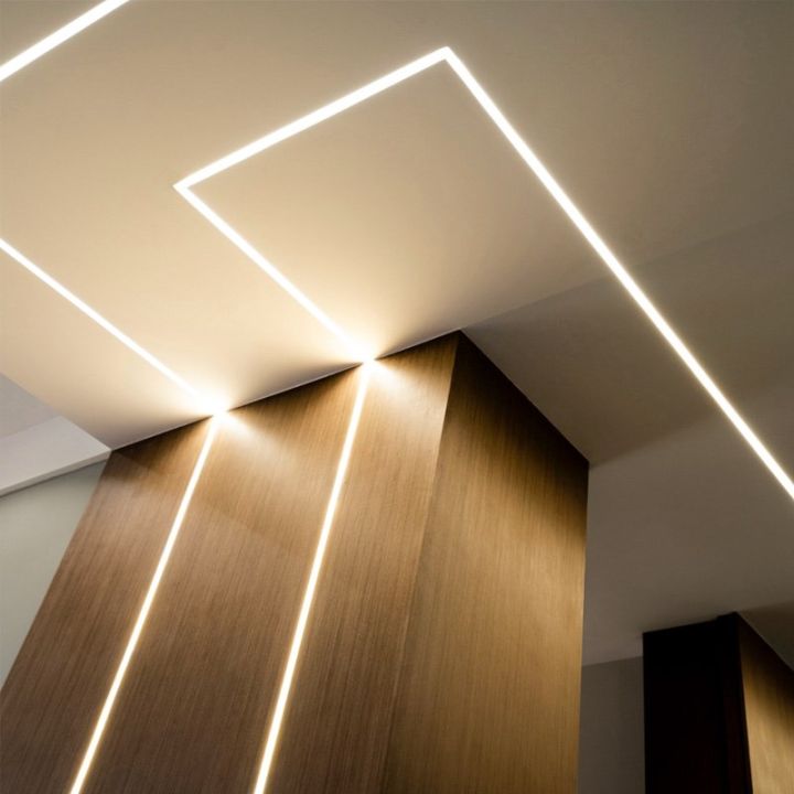 W Seamless Linear Led Bar Lights Jointless Silica Gel Cover Recessed