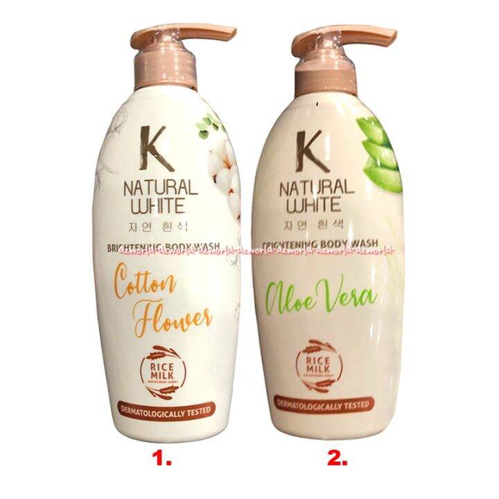 K Natural White Brightening Body Wash Ml Cotton Flower Aloe Vera