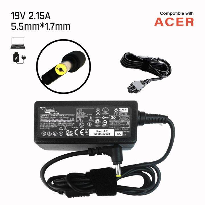 Acer Laptop Charger 19V 2 1A 2 15A For Aspire One D270 5 5x1 7mm