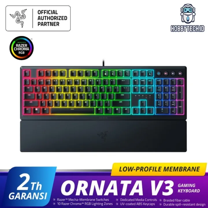 Razer Ornata V Low Profile Mecha Membrane Rgb Gaming Keyboard