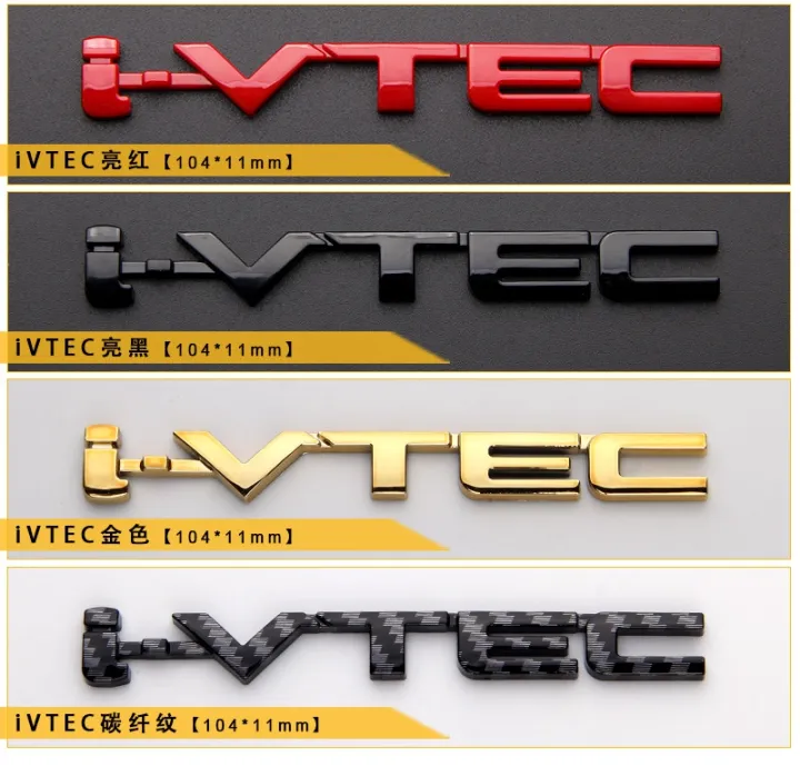 Ivtec Logo I Vtec Letter Sticker For Honda Civic City Accord Crv