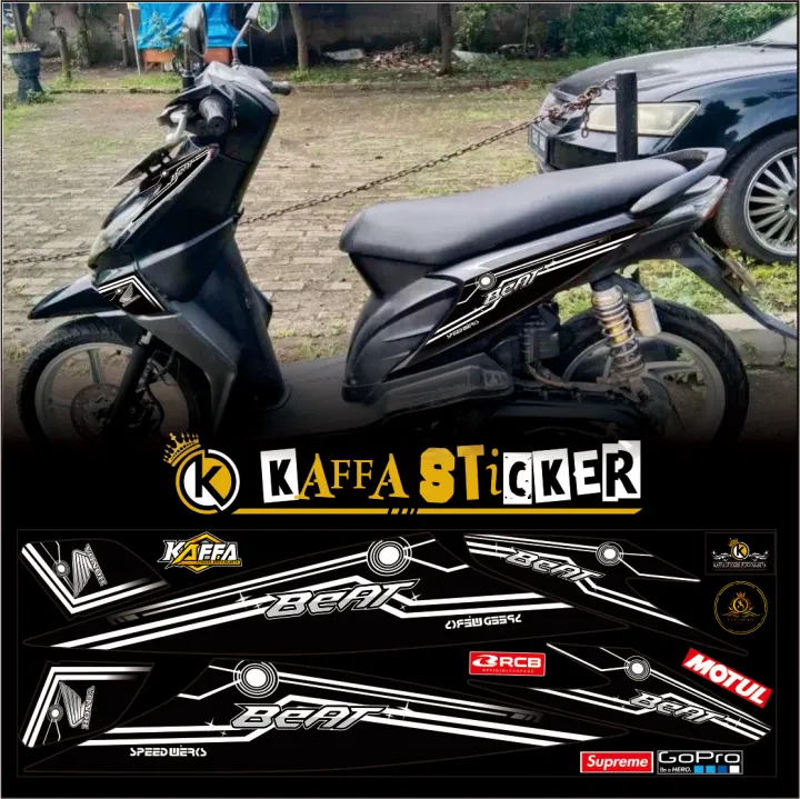 Striping Custom Beat Karbu Simple List Putih Lazada Indonesia