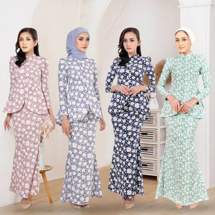 JOJOBars BAJU KURUNG Moden Baju Raya 2023 IRONLESS Kurung Floral Kurung