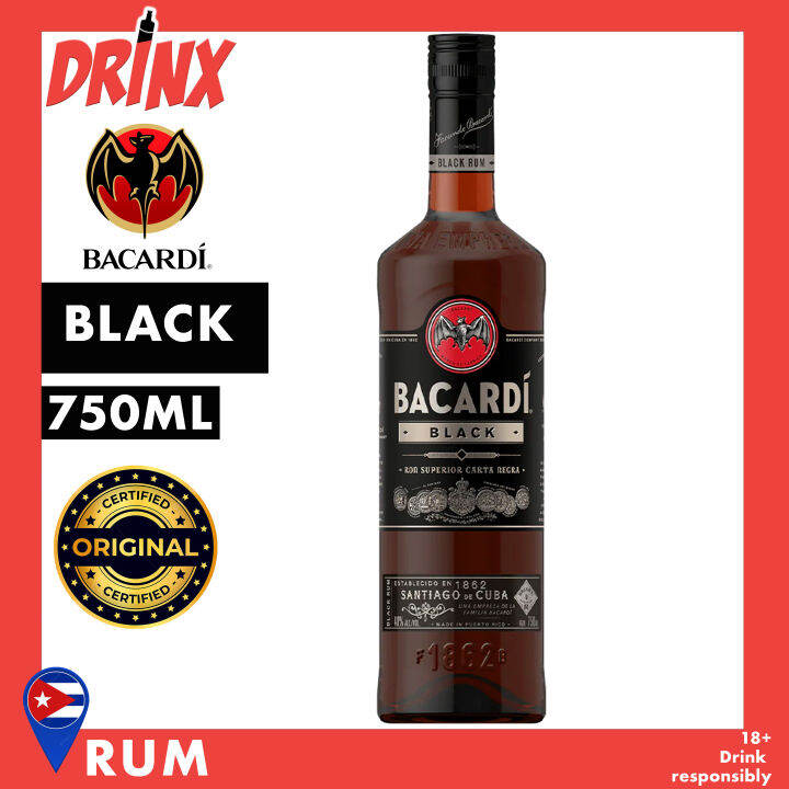 Bacardi Premium Black Rum Ml Lazada Ph