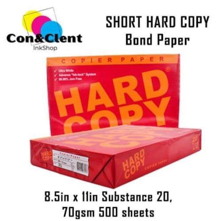 Hard Copy Bond Paper Short A Long Gsm Or Gsm Lazada Ph