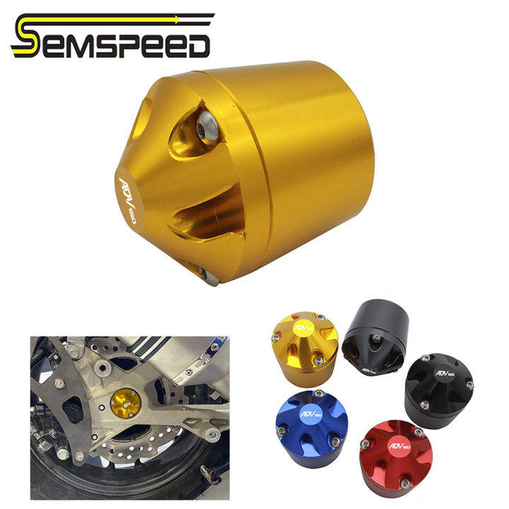 SEMSPEED 5 Colors Motorcycle CNC Rear Axle Wheel Nut Cover Cap Falling