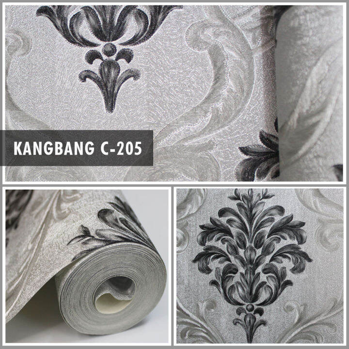 Wallpaper Dinding Vinyl Premium Batik Klasik Elegan Berstektur Dan