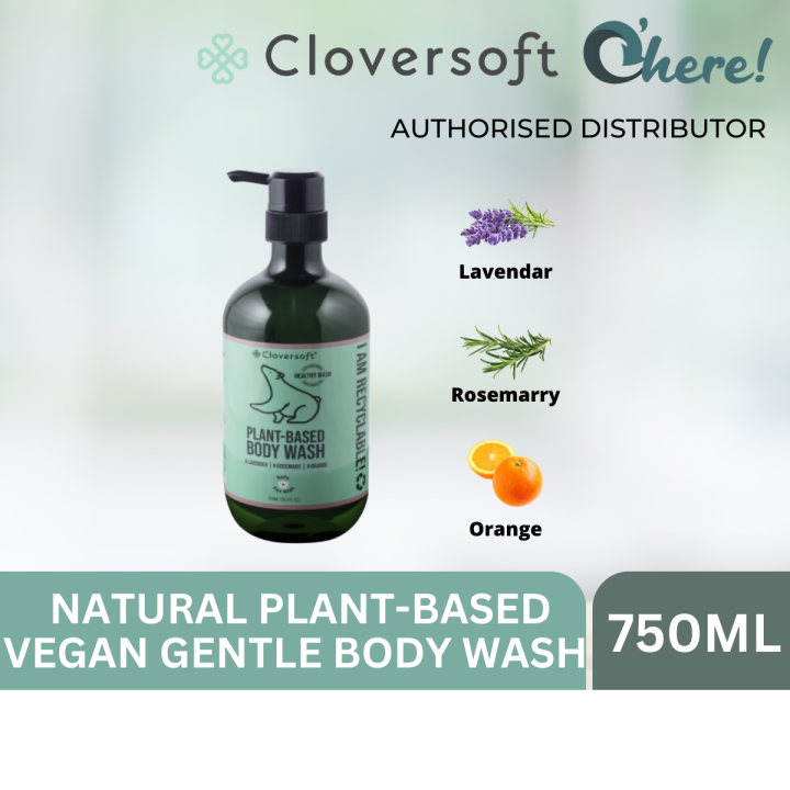 Cloversoft Natural Plant Based Vegan Gentle Body Wash Bodywash Lavender