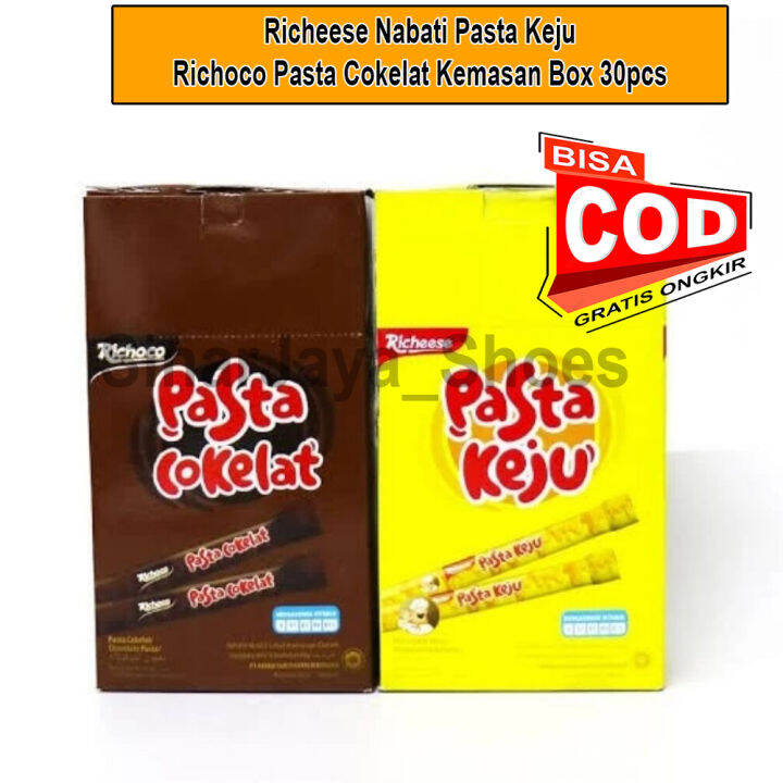 Richeese Nabati Pasta Keju Richoco Pasta Cokelat Kemasan Box 30 X 8