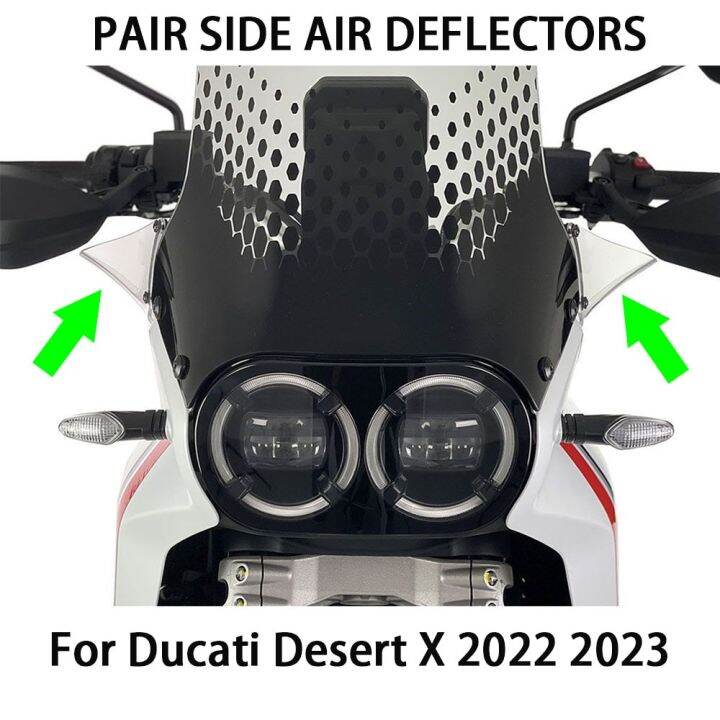 New Motorcycle Side Wind Deflector Front Windshield Windscreen