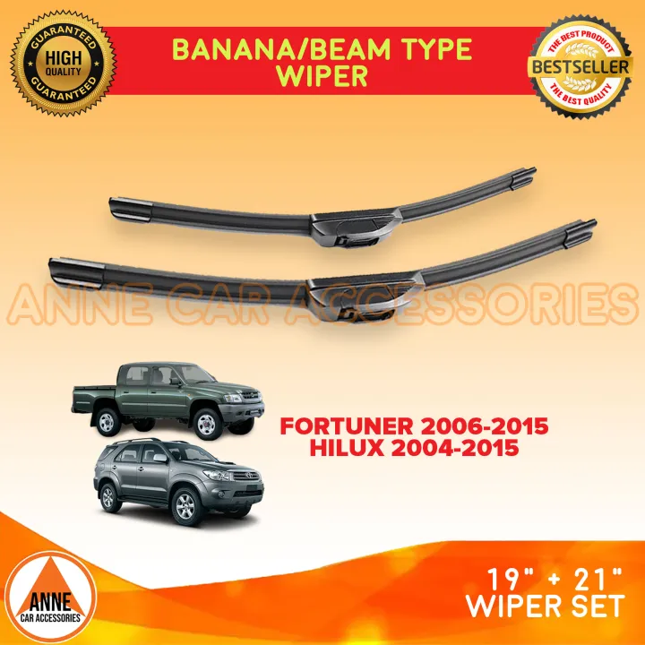 Banana Type Wiper 2pcs For Toyota Fortuner 2006 2015 Toyota Hilux