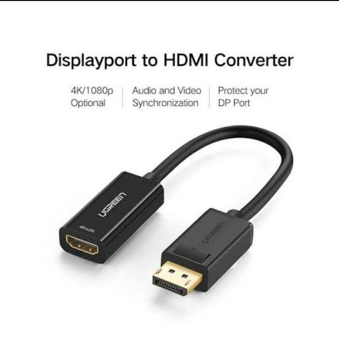 Ugreen Adapter Converter Display Port Dp Male To Hdmi Female Lazada