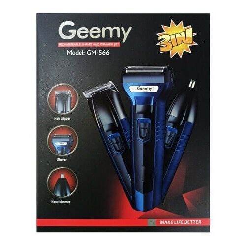 Original GEEMY GM 566 3 IN 1 Professional Hair Trimmer Rechargeable