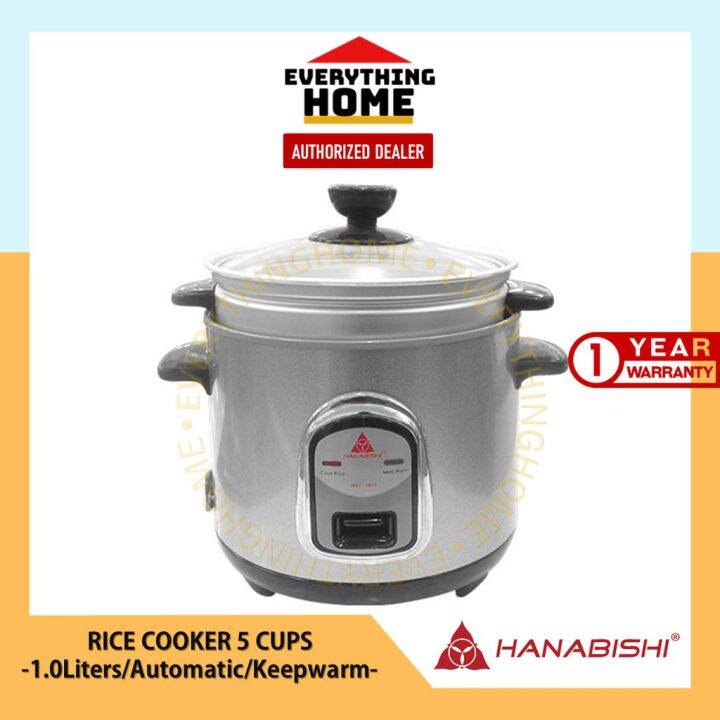 Hanabishi Automatic Rice Cooker Liter Cups W Steamer Rack Hhrc