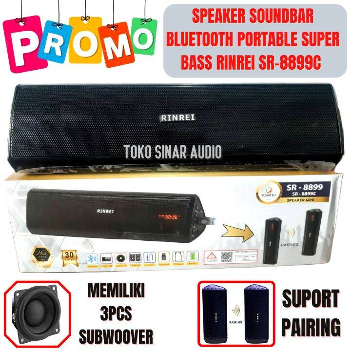 Speaker Soundbar Extra Bass Rinrei Sr C Speaker Bluetooth Terbaik