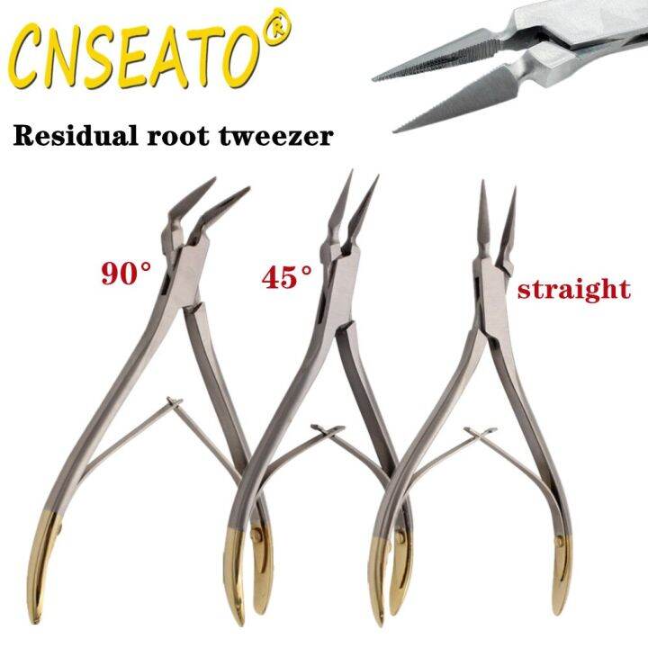 Dental Residual Root Tweezers Forceps Tooth Extractor Plier Fragment