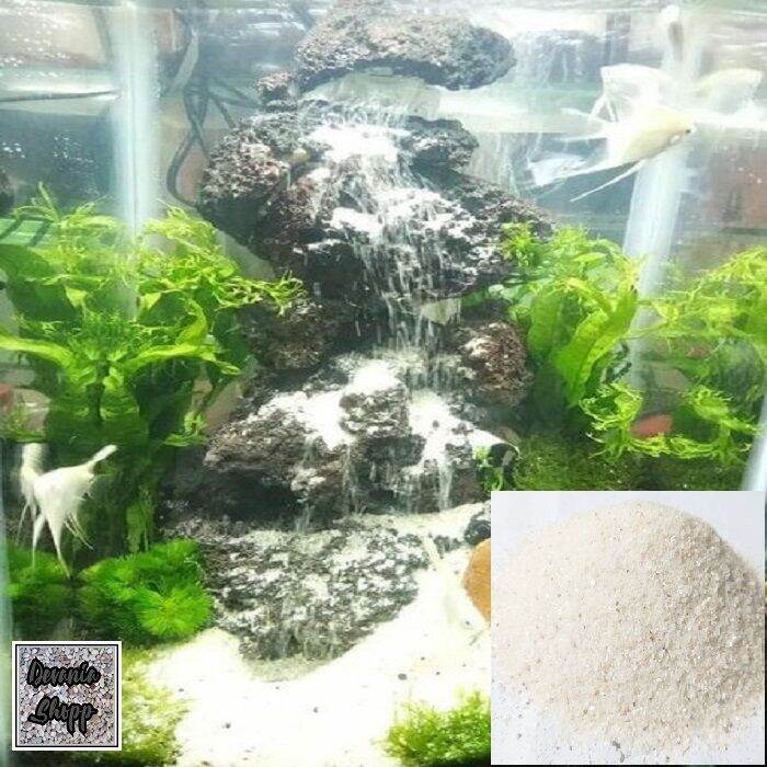 Pasir Silika Putih Halus Hiasan Aquarium Waterfall Aquascape Kg