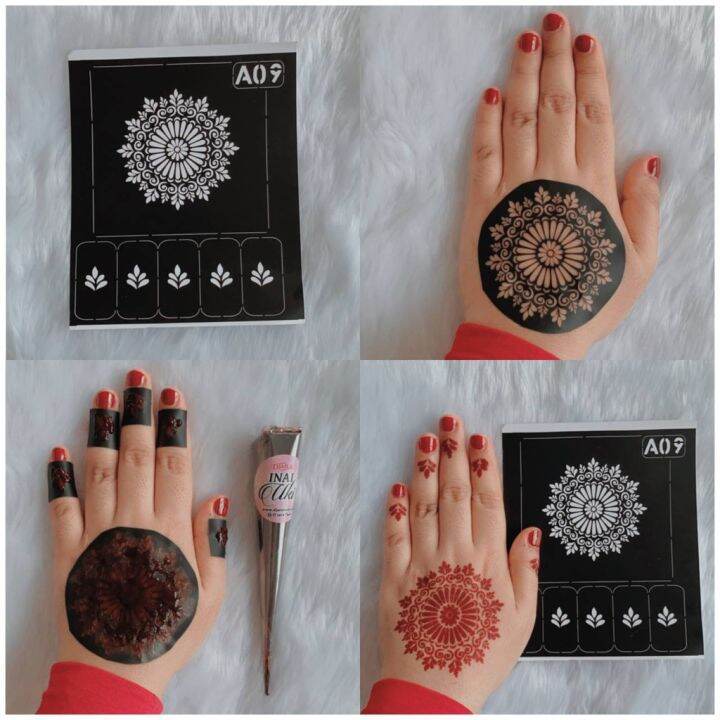 Sticker Inai Sticker Henna Henna Stencil Mehndi Stencil New Design Lazada